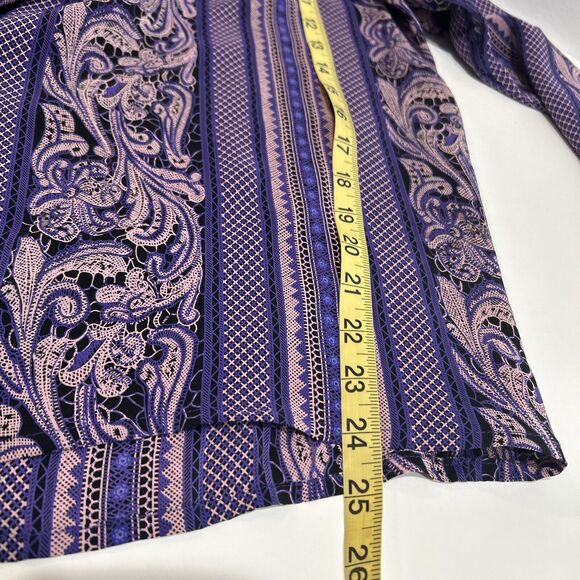 Ciaosport Vintage Set Size 6 Purple Blouse And pleated Skirts geometric/floral - Picture 7 of 14
